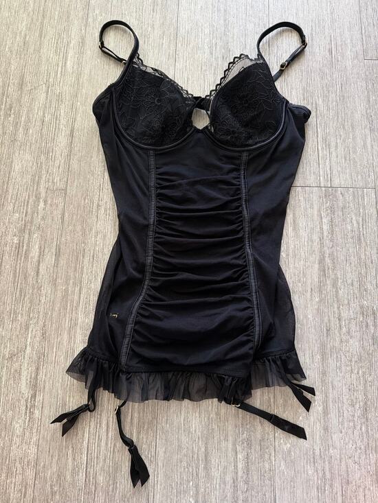 Victoria's Secret Tops - Vintage 2009 Victoria's Secret Lace Garter Slip Lingerie